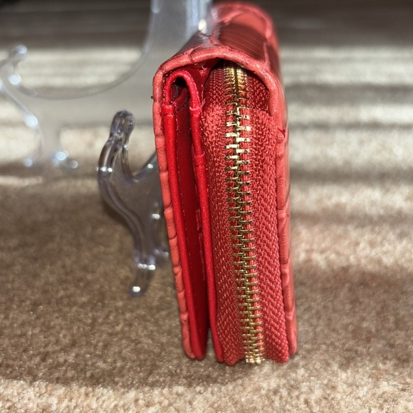Bebe Red Croc-Embossed Wallet - Picture 8 of 12